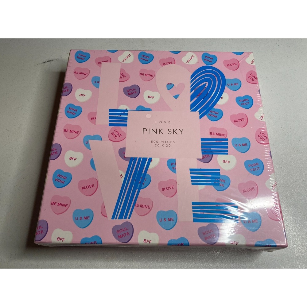 Pink Sky 500 Piece Puzzle Love Hearts Valentines Day 20 x 20 Brand New Sealed